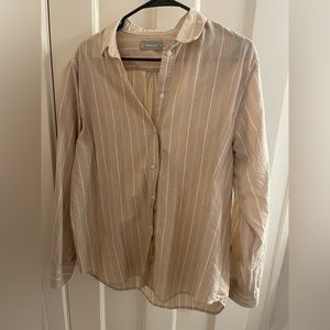 Everlane striped button down shirt